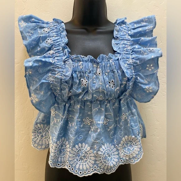 Zara Embroidery Top Size XS - Picture 2 of 10